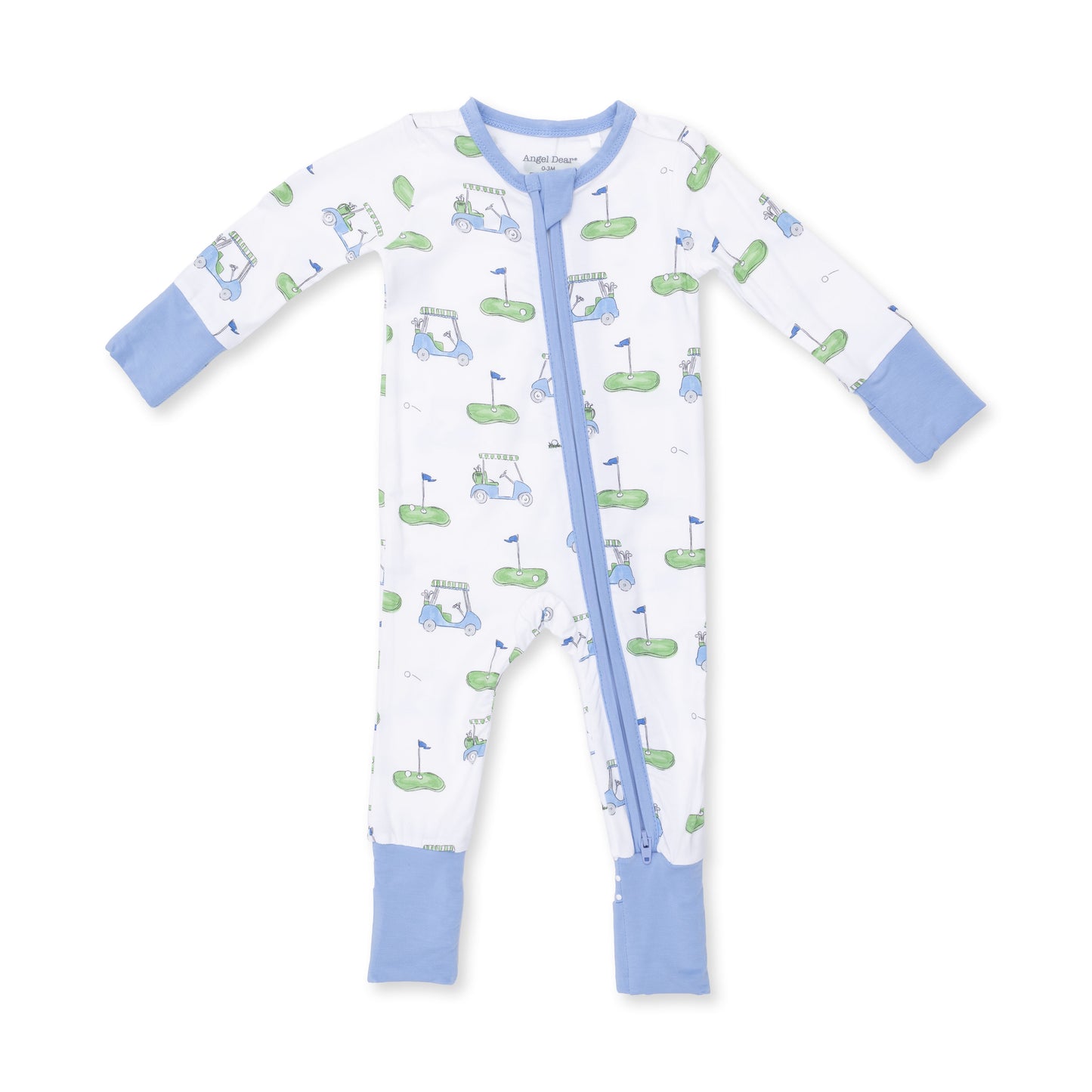 Conv. Romper, Golf Carts Blue