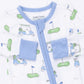 Conv. Romper, Golf Carts Blue