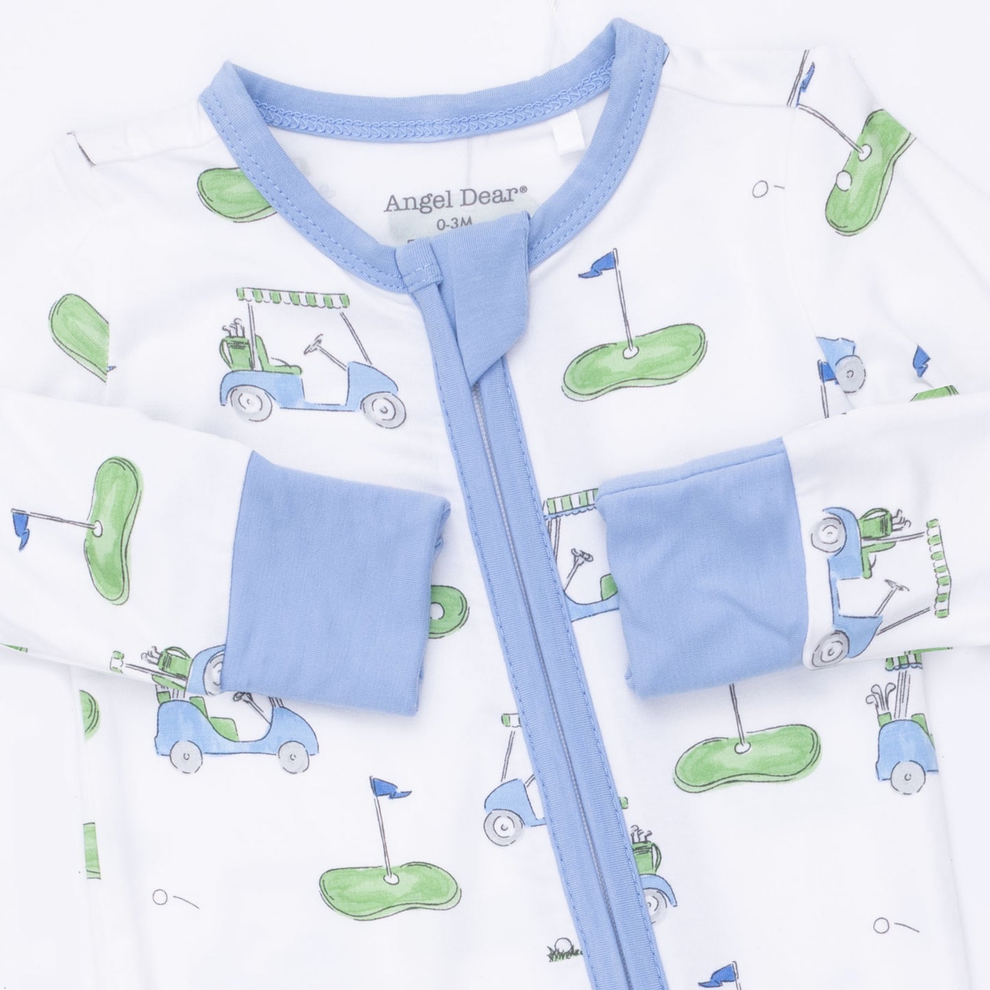 Conv. Romper, Golf Carts Blue