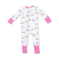 Conv. Romper, Golf Carts Pink