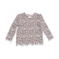 L/S Lettuce Edge Tunic Top, Leopard Rib