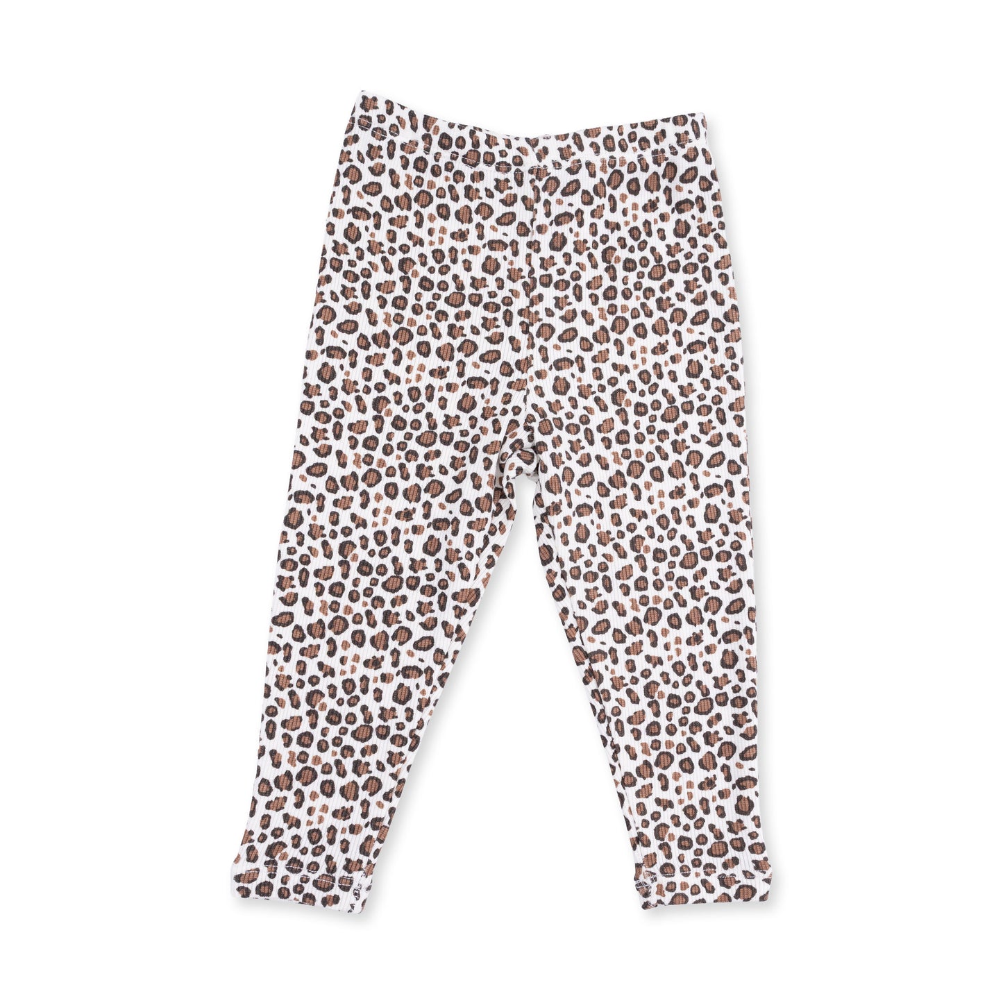 L/S Ruffle Top & Pant Set, Leopard Rib