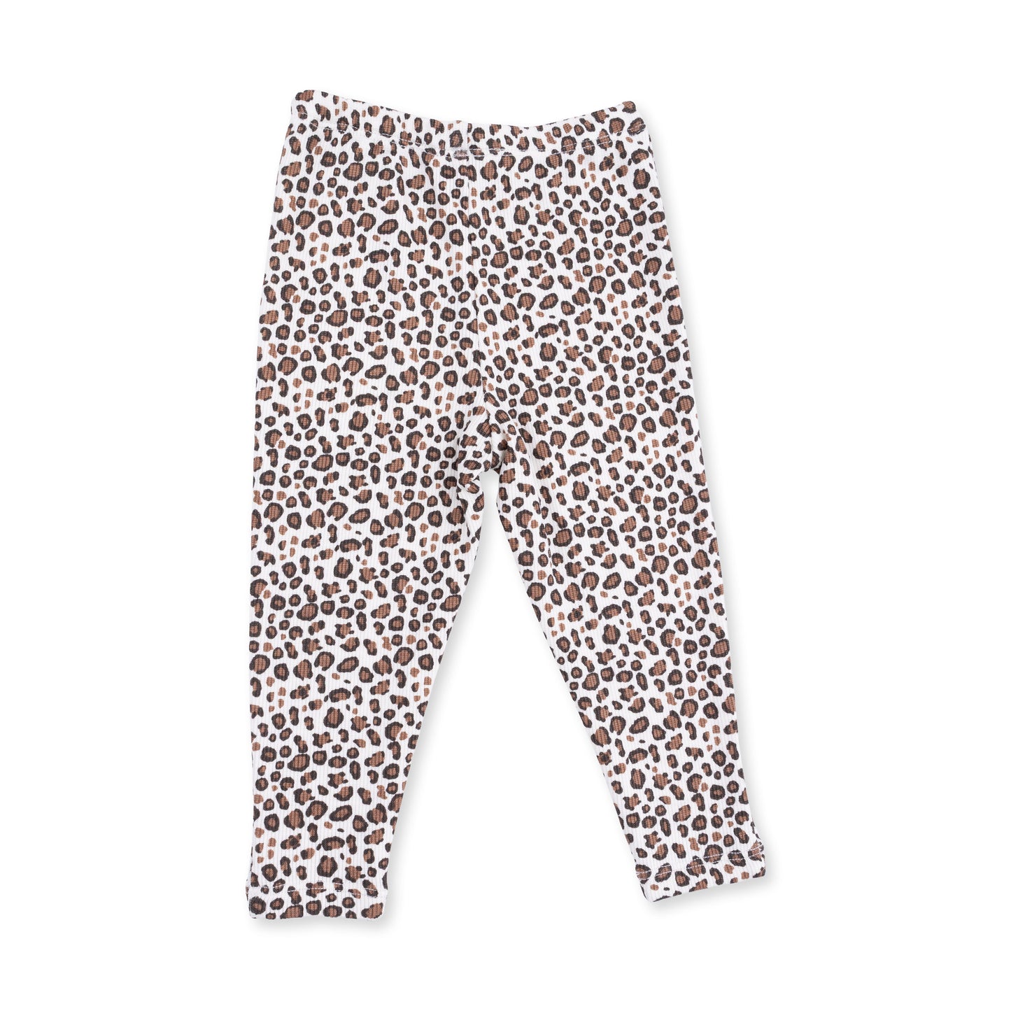 L/S Ruffle Top & Pant Set, Leopard Rib