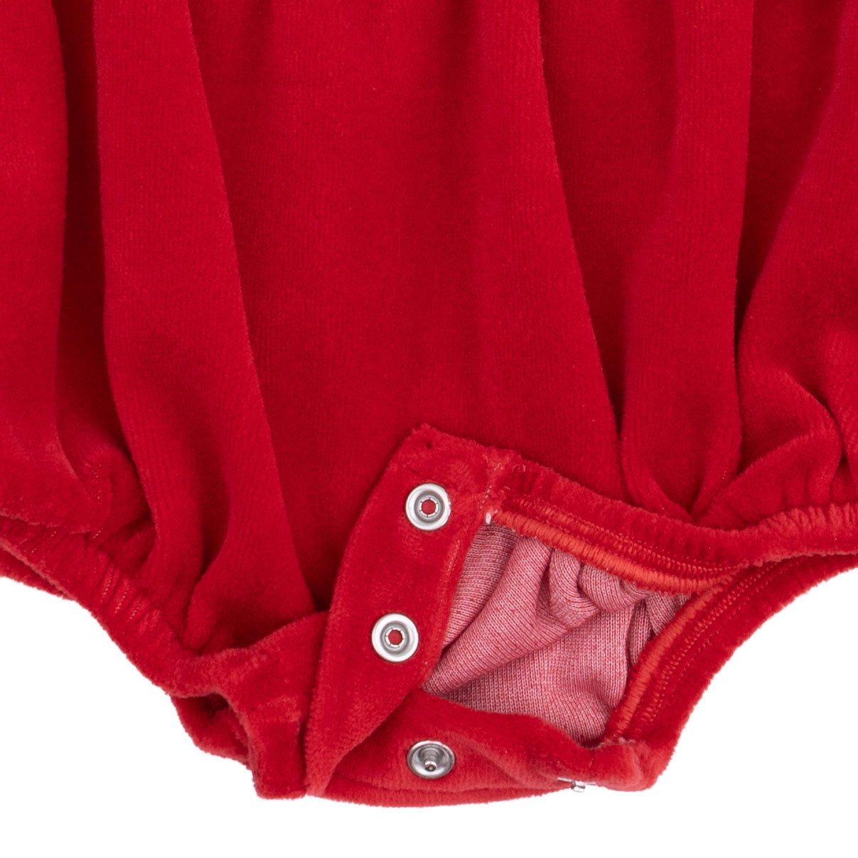 Velour Bubble w/Peter Pan Collar, Holiday Red