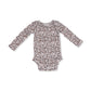 L/S Bodysuit, Leopard Rib
