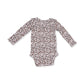 L/S Bodysuit, Leopard Rib