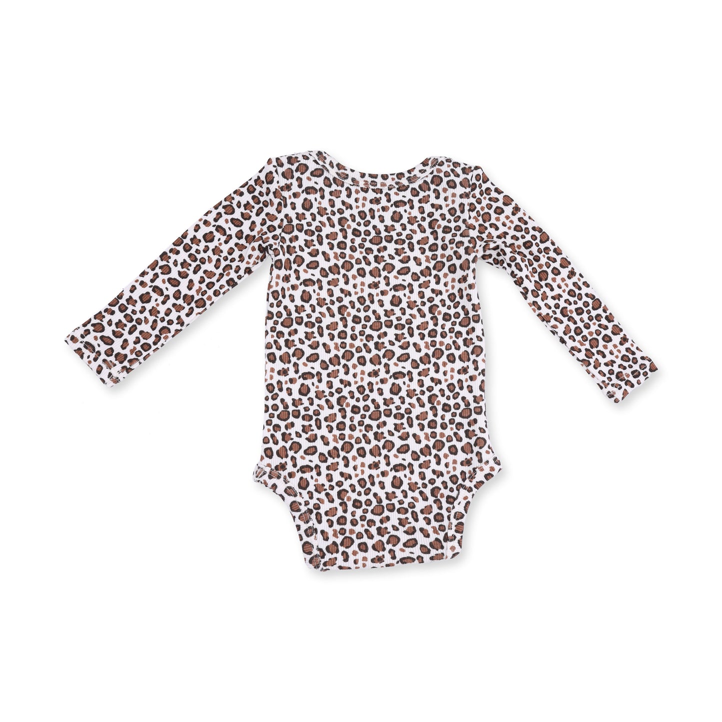 L/S Bodysuit, Leopard Rib