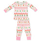 L/S Loungewear Set, Gingerbread Fairisle Pink
