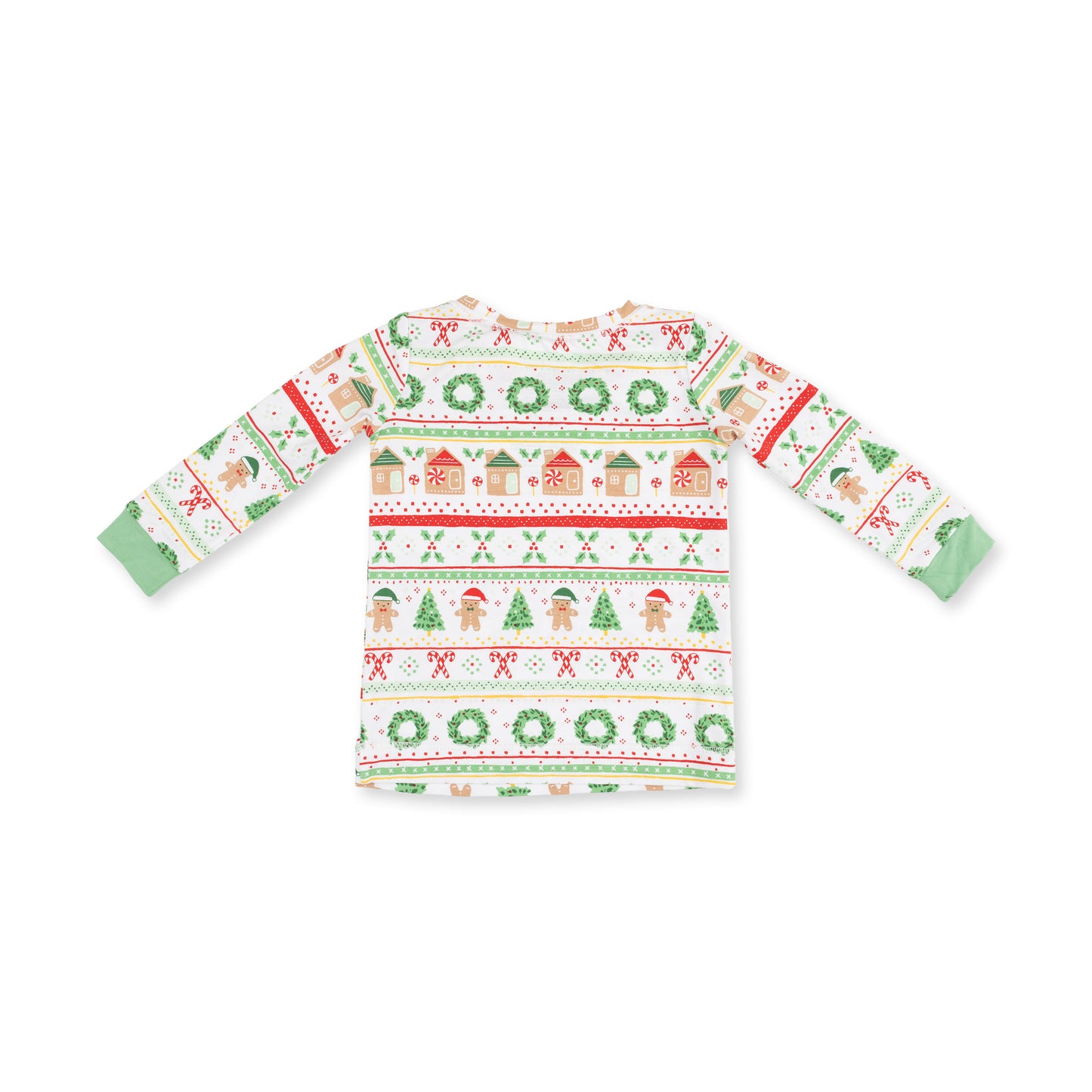 L/S Loungewear Set, Gingerbread Fairisle Green