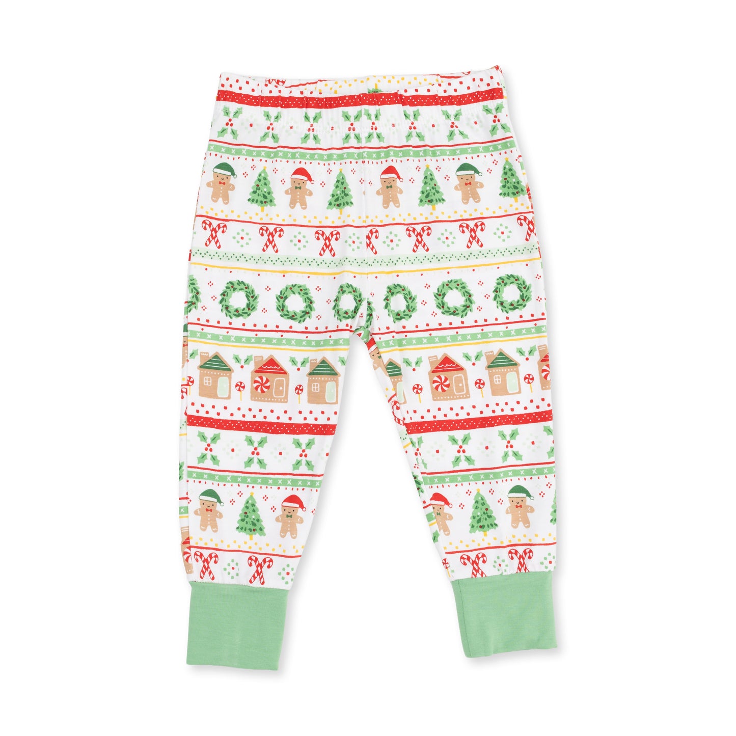 L/S Loungewear Set, Gingerbread Fairisle Green