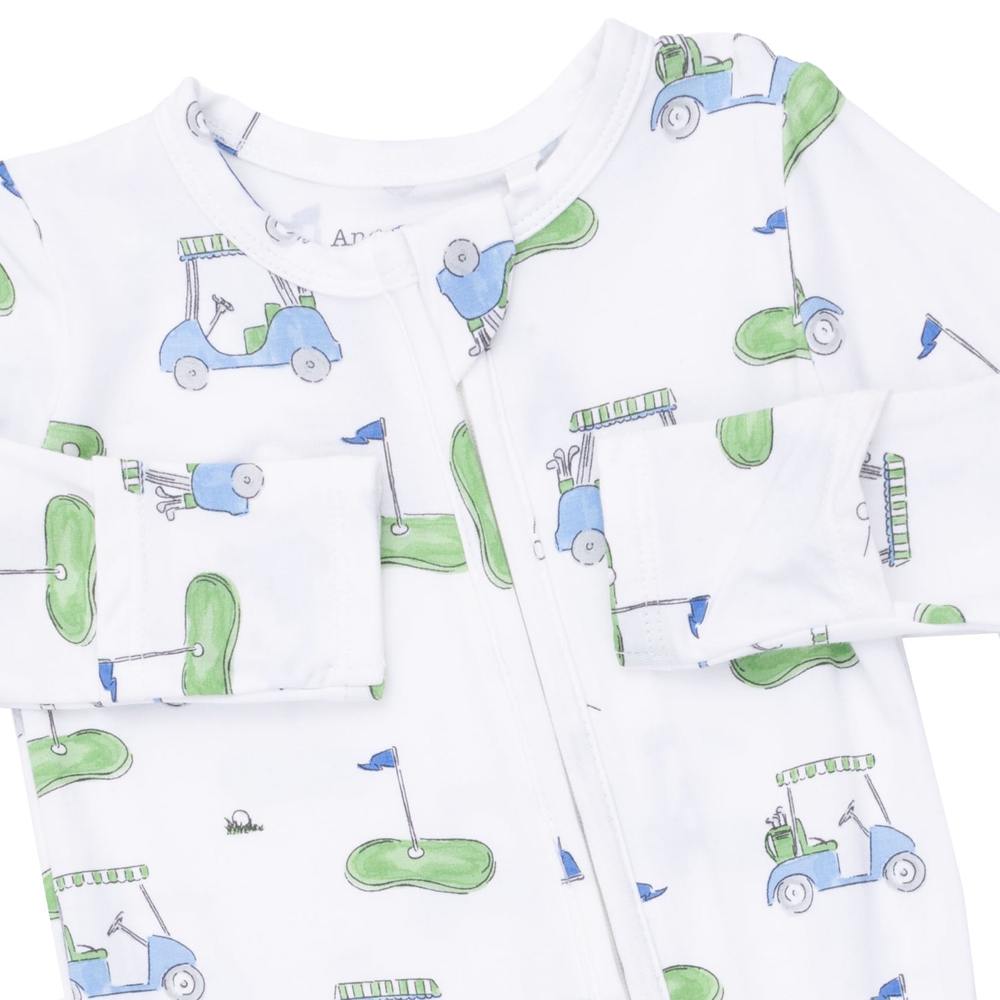 Zip Footie, Golf Carts Blue