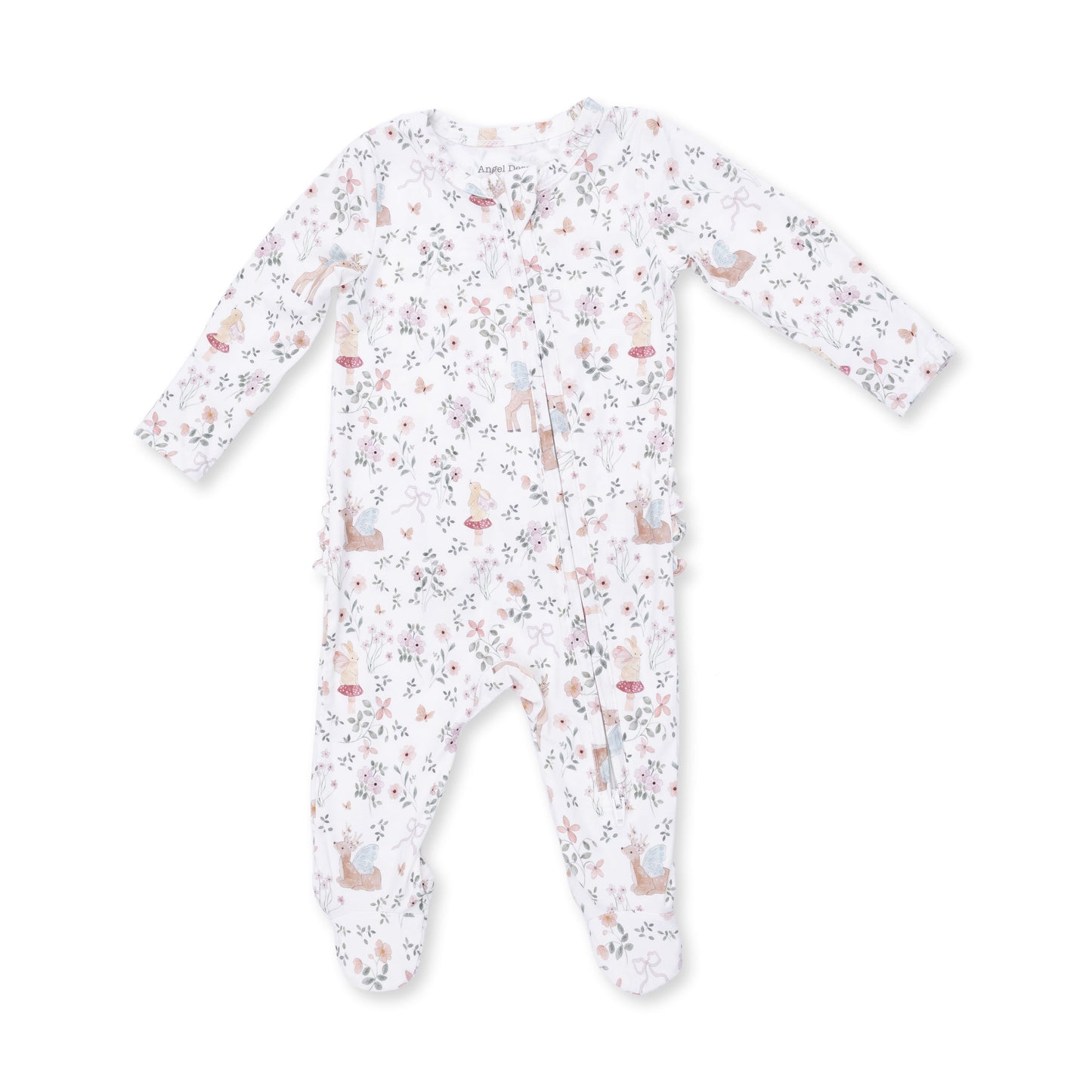 Ruffle Zip Footie, Enchanted Woodland