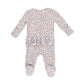 Ruffle Zip Footie, Hazel Floral