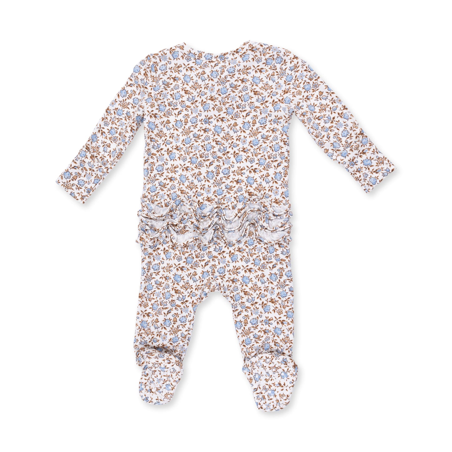 Ruffle Zip Footie, Hazel Floral