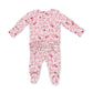 Ruffle Zip Footie, Serene Floral