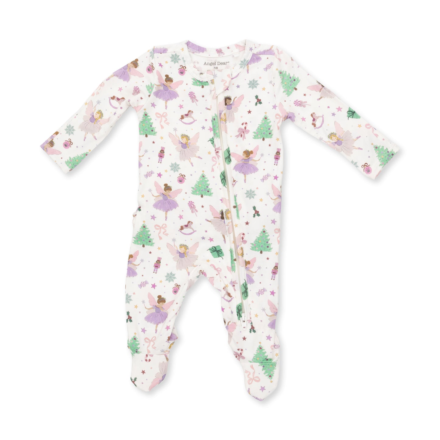 Ruffle Zip Footie, Sugar Plum Fairies