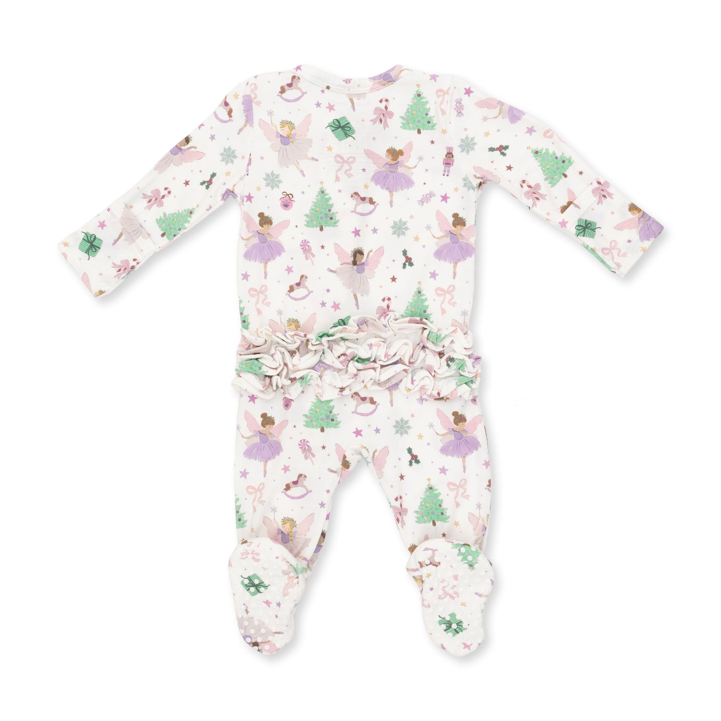 Ruffle Zip Footie, Sugar Plum Fairies