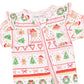 Ruffle Sleeve Zip Footie, Gingerbread Fairisle Pink