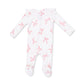 Ruffle Sleeve Zip Footie, Pretty Bows