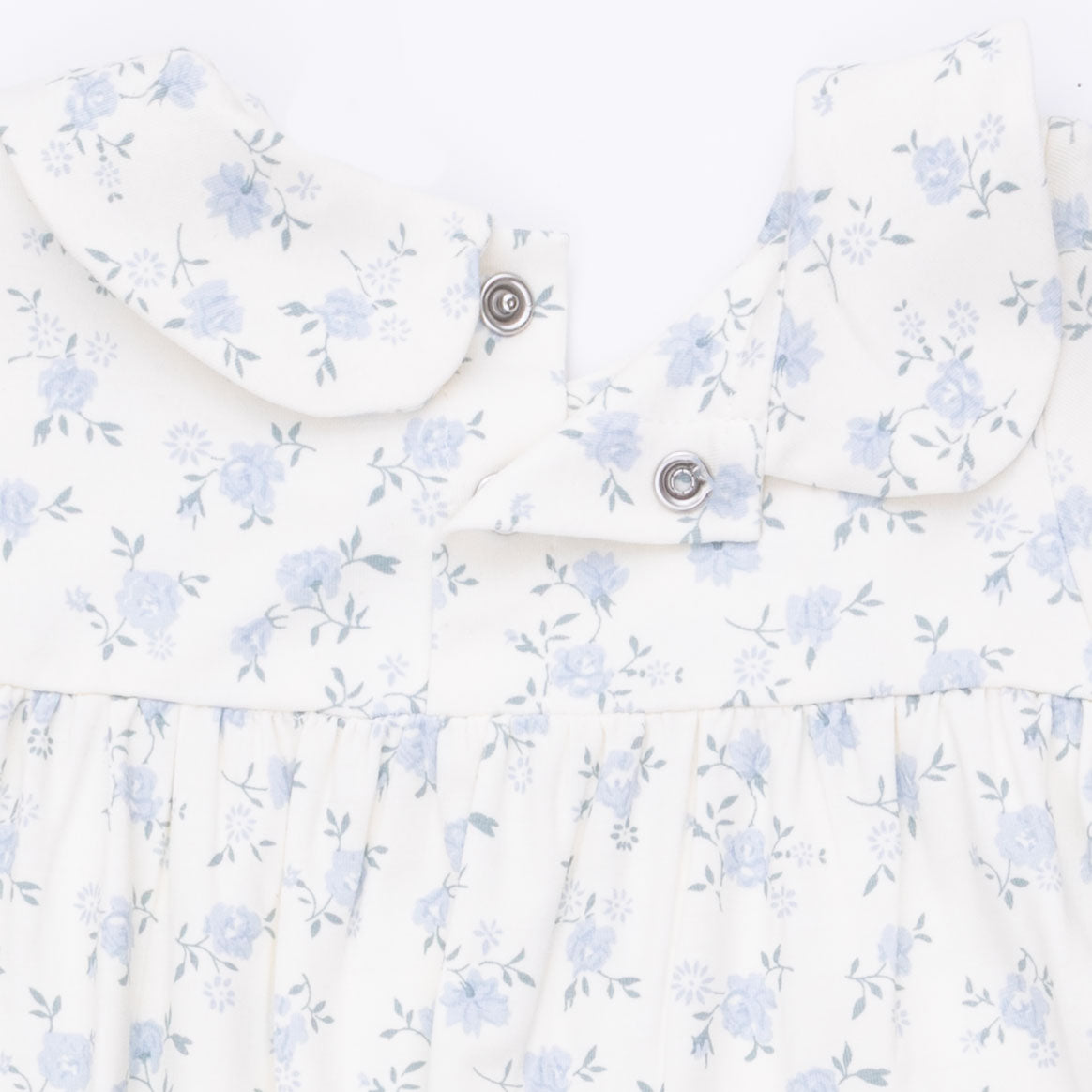 Smocked L/S Romper, Rose Briar