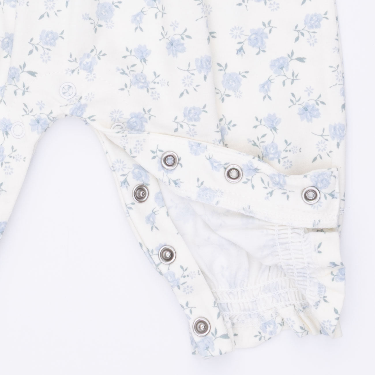 Smocked L/S Romper, Rose Briar