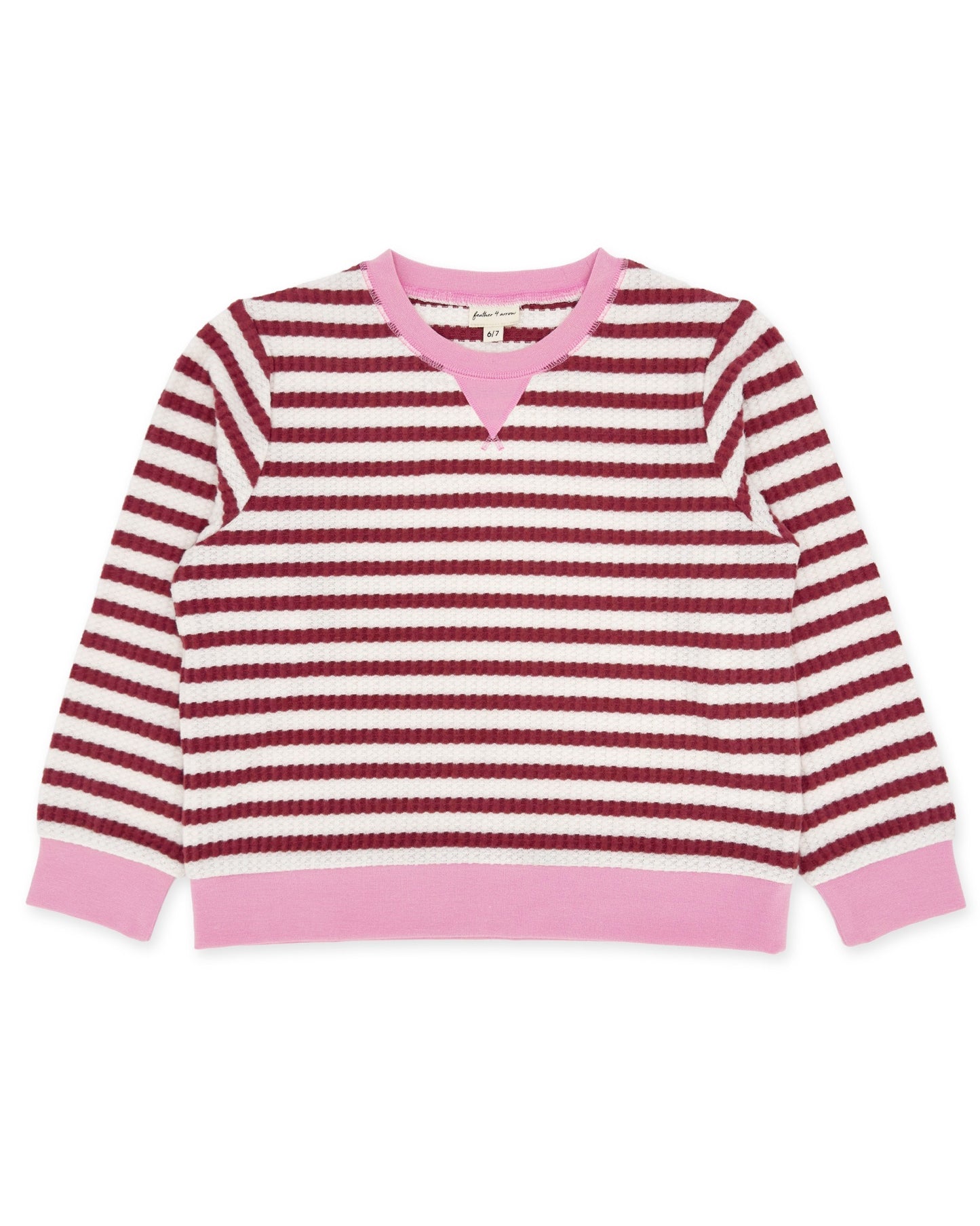 Scout Stripe Top, Mystic Maroon