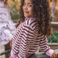 Scout Stripe Top, Mystic Maroon