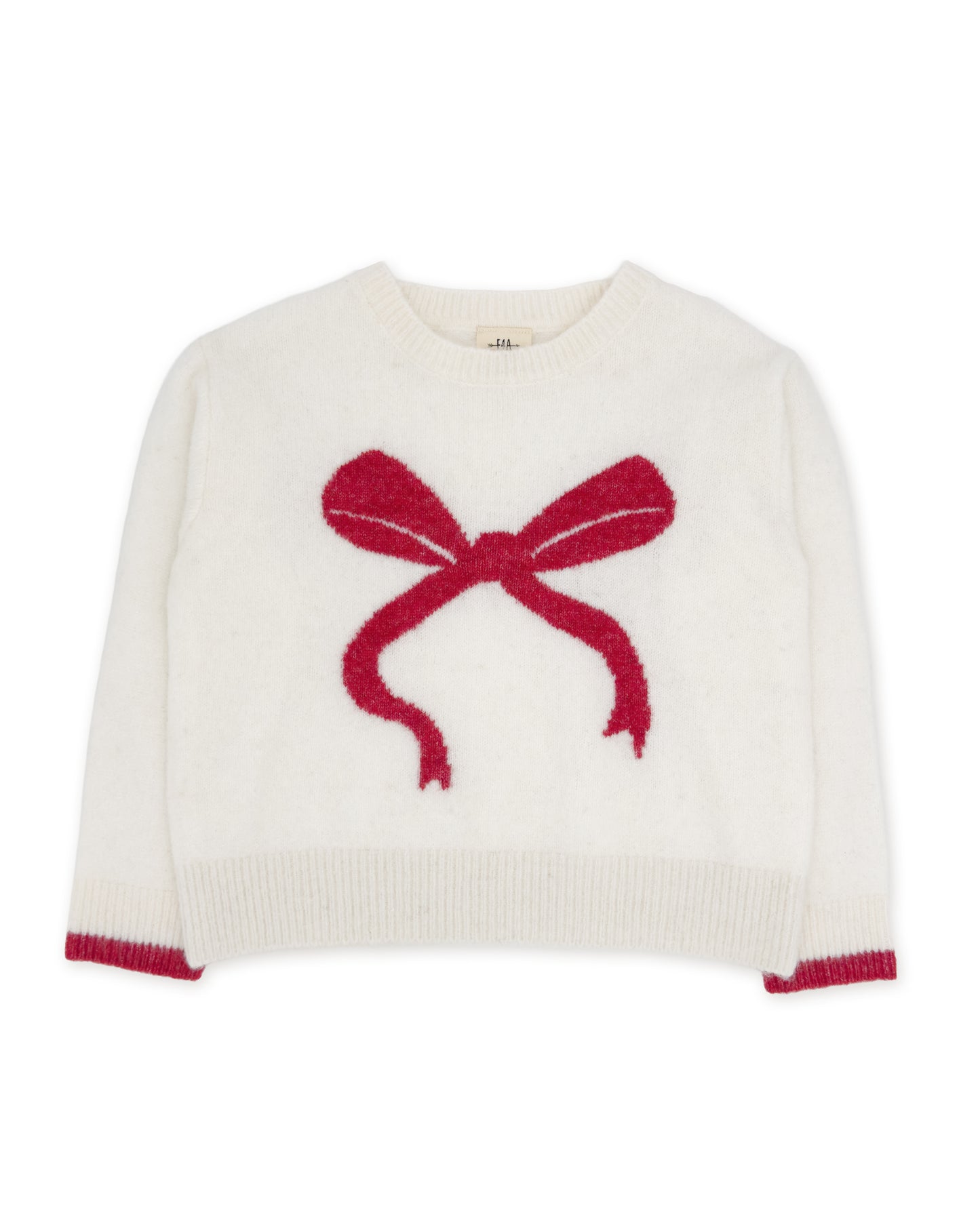 Camille Bow Sweater, Ivory