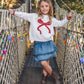 Camille Bow Sweater, Ivory