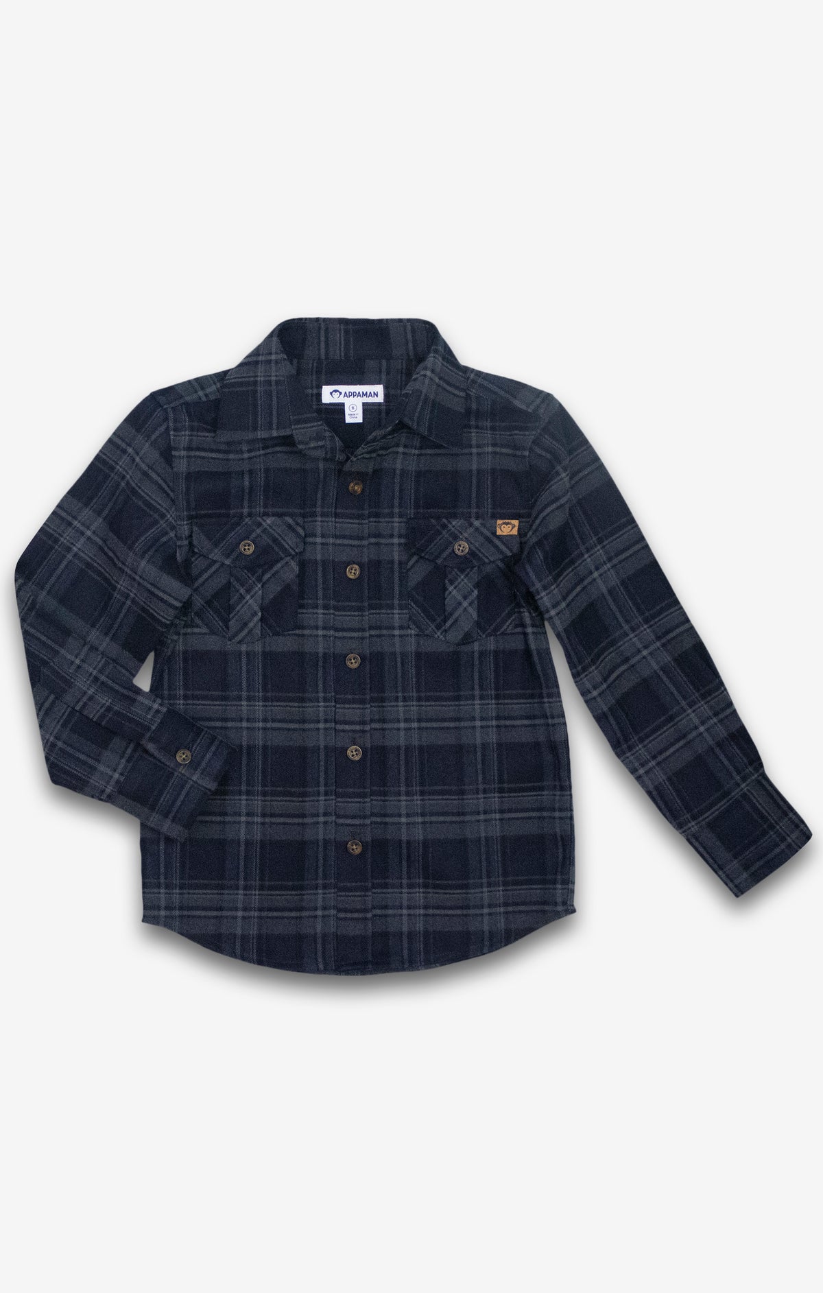 Flannel Shirt, Dark Navy Plaid