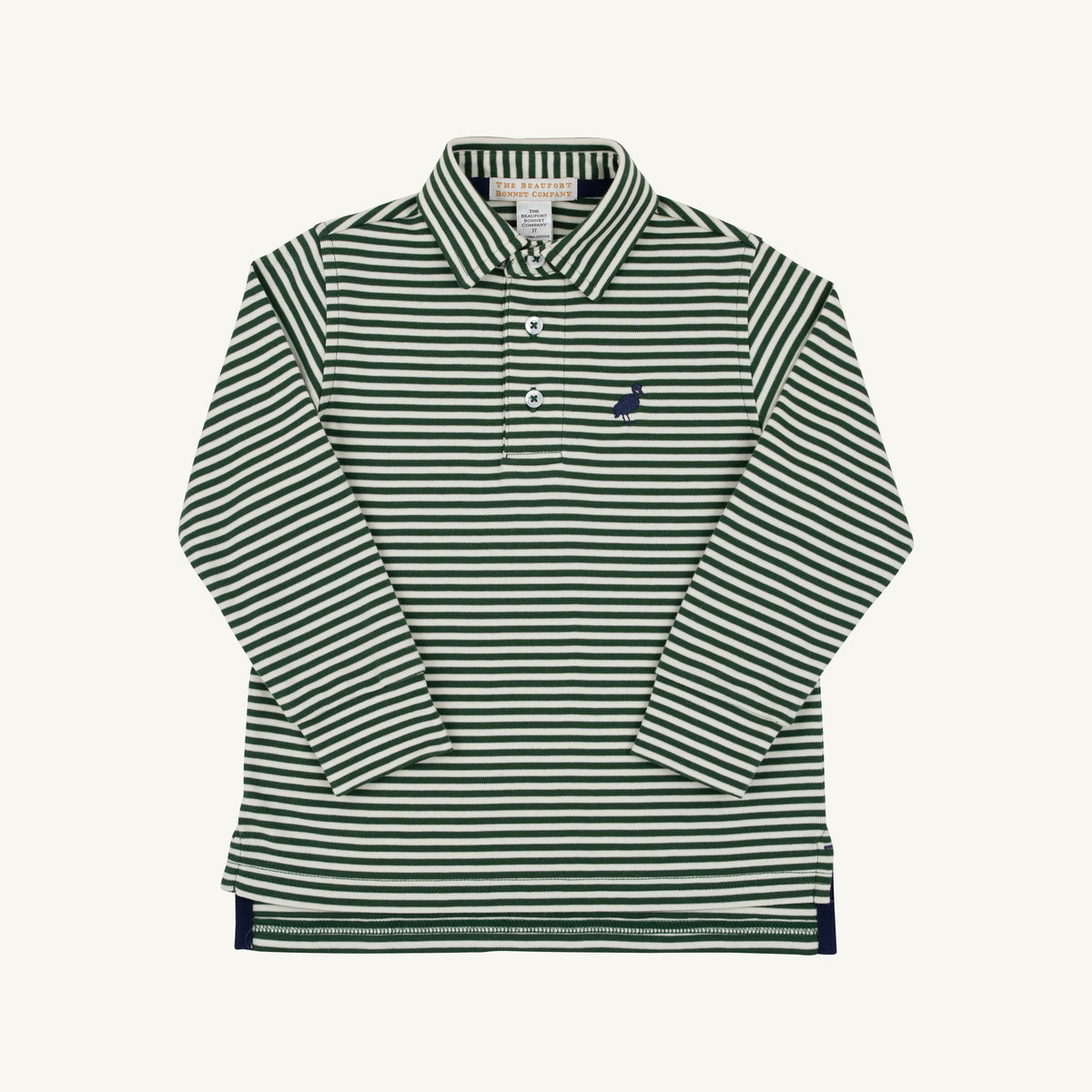 L/S Prim and Proper Polo and Onesie, Grier Green/Palmetto Pearl Stripe
