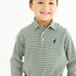 L/S Prim and Proper Polo and Onesie, Grier Green/Palmetto Pearl Stripe