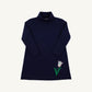 Tatum's Turtleneck Dress, Nantucket Navy w/Tulip
