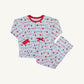 Snooze Button Set, Santa's Laundry Line/Richmond Red
