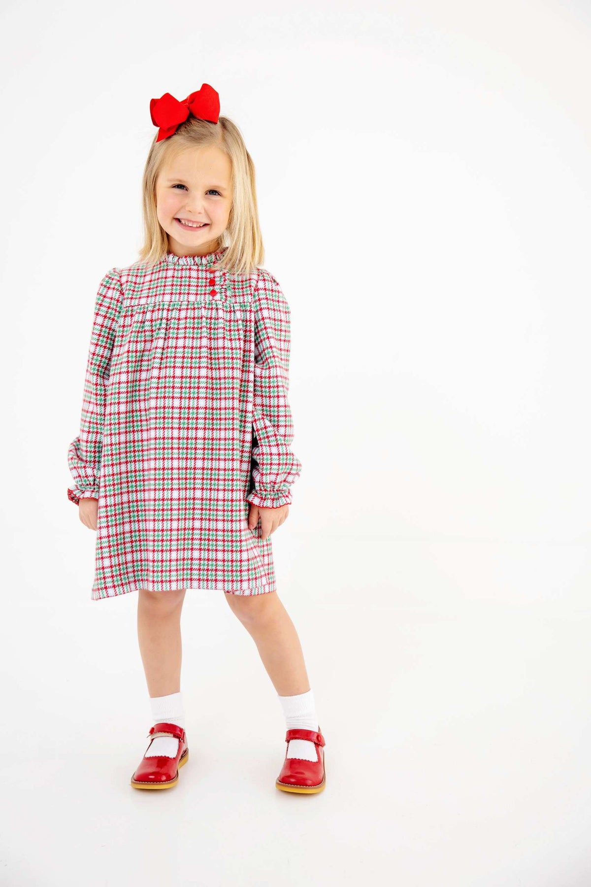 L/S Mary Baker Day Dress, Wicker Park Plaid