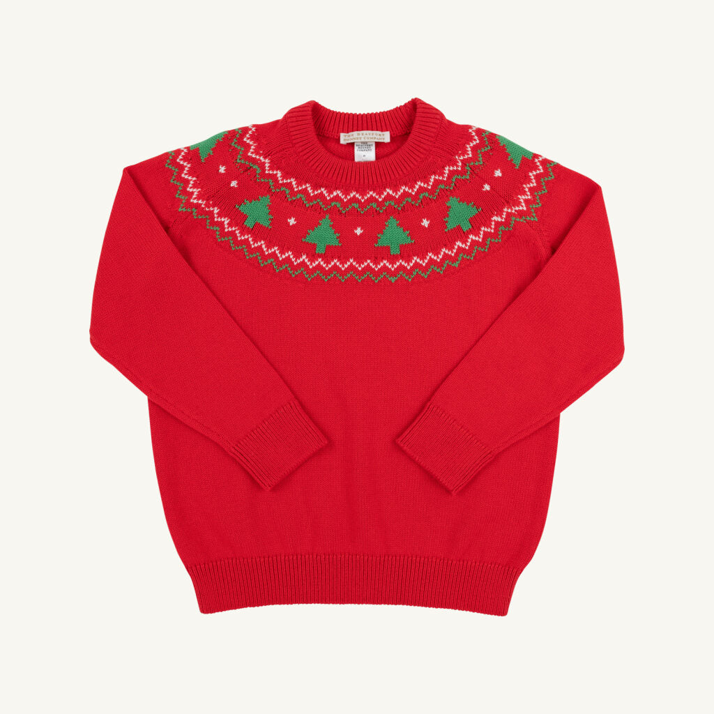 Isaac's Sweater, Fairisle Christmas Trees
