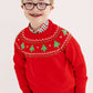Isaac's Sweater, Fairisle Christmas Trees