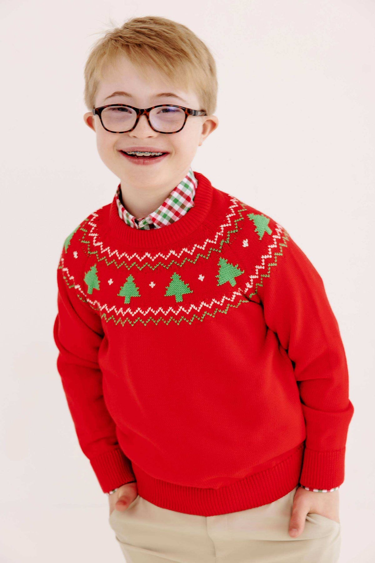 Isaac's Sweater, Fairisle Christmas Trees