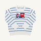Isaac's Intarsia Sweater, Barrington Blue Stripe w/Train