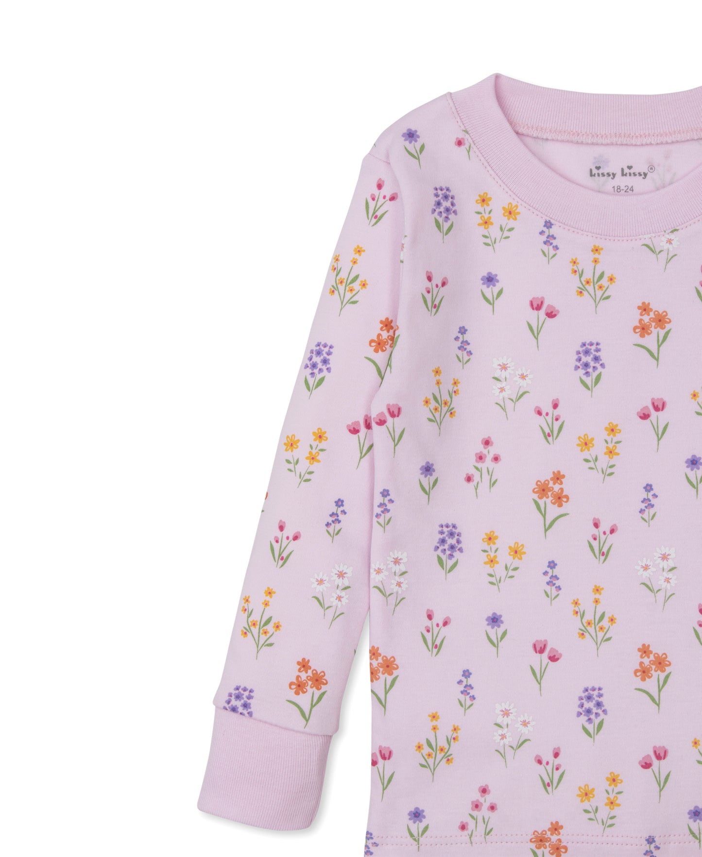 L/S PJ Set, Summer Wildflowers, Pink