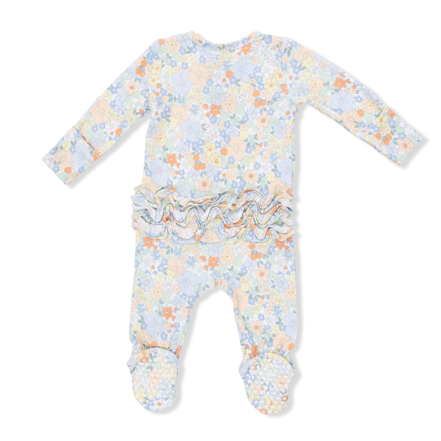 Ruffle Back Zipper Footie, Georgia Floral