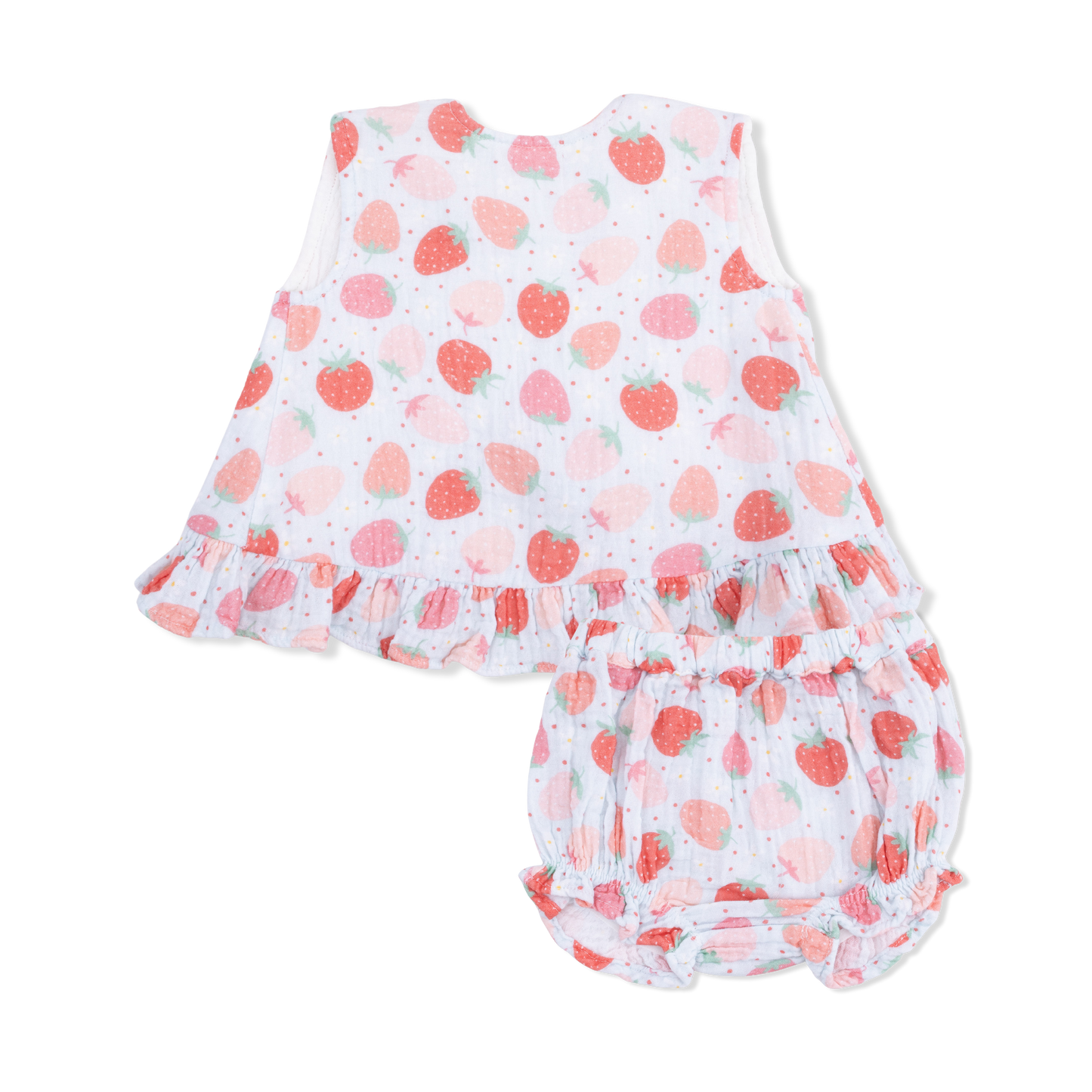 Ruffle Back Top & Bloomer, Strawberry Bliss
