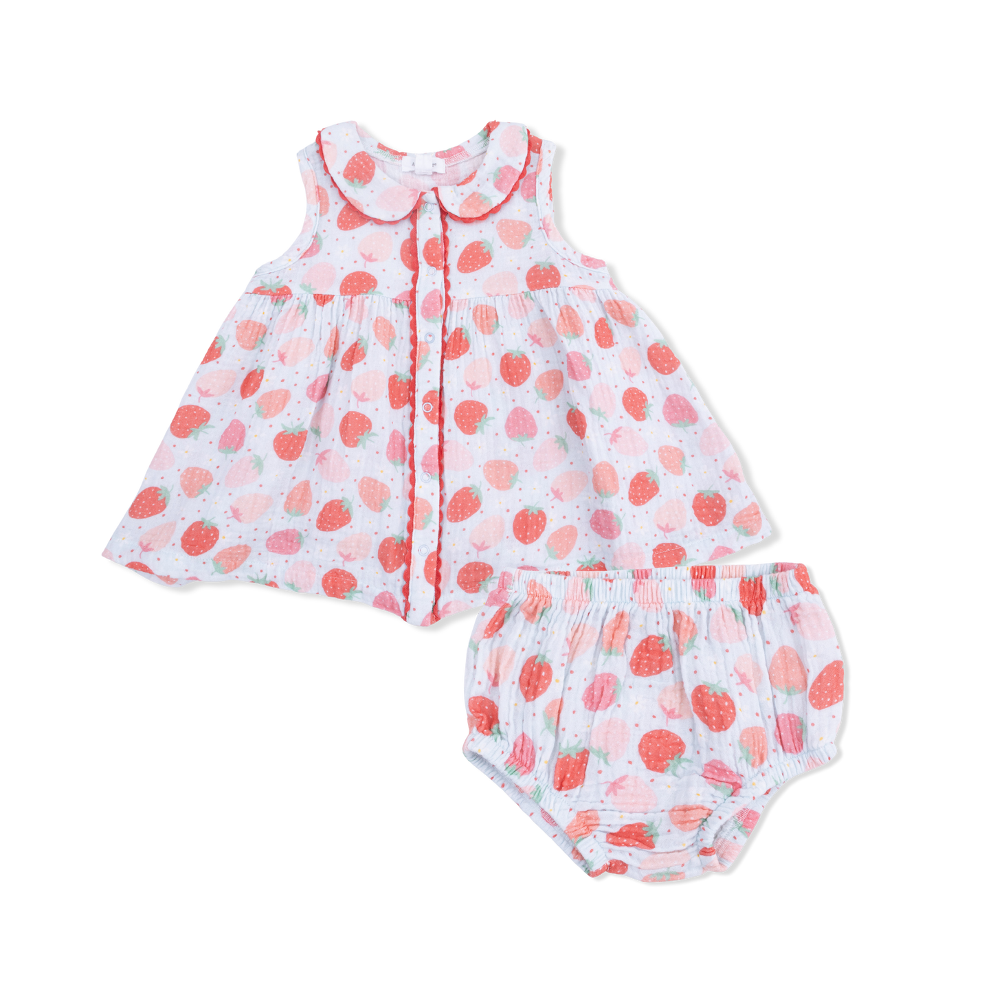 Sleeveless Jill Dress w/Bloomer, Strawberry Bliss