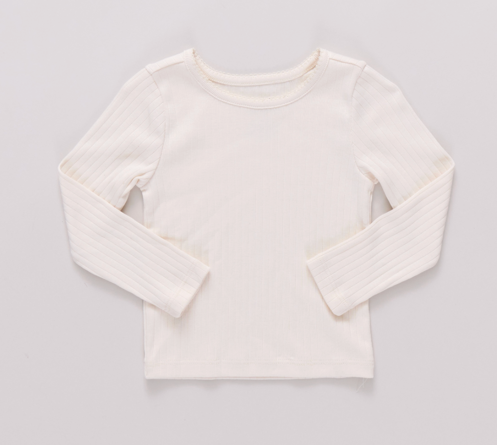 Seesaw L/S Rib T-Shirt, Cream