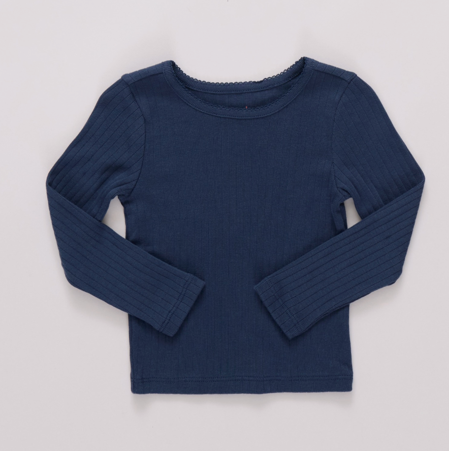 Seesaw L/S Rib T-Shirt, Navy