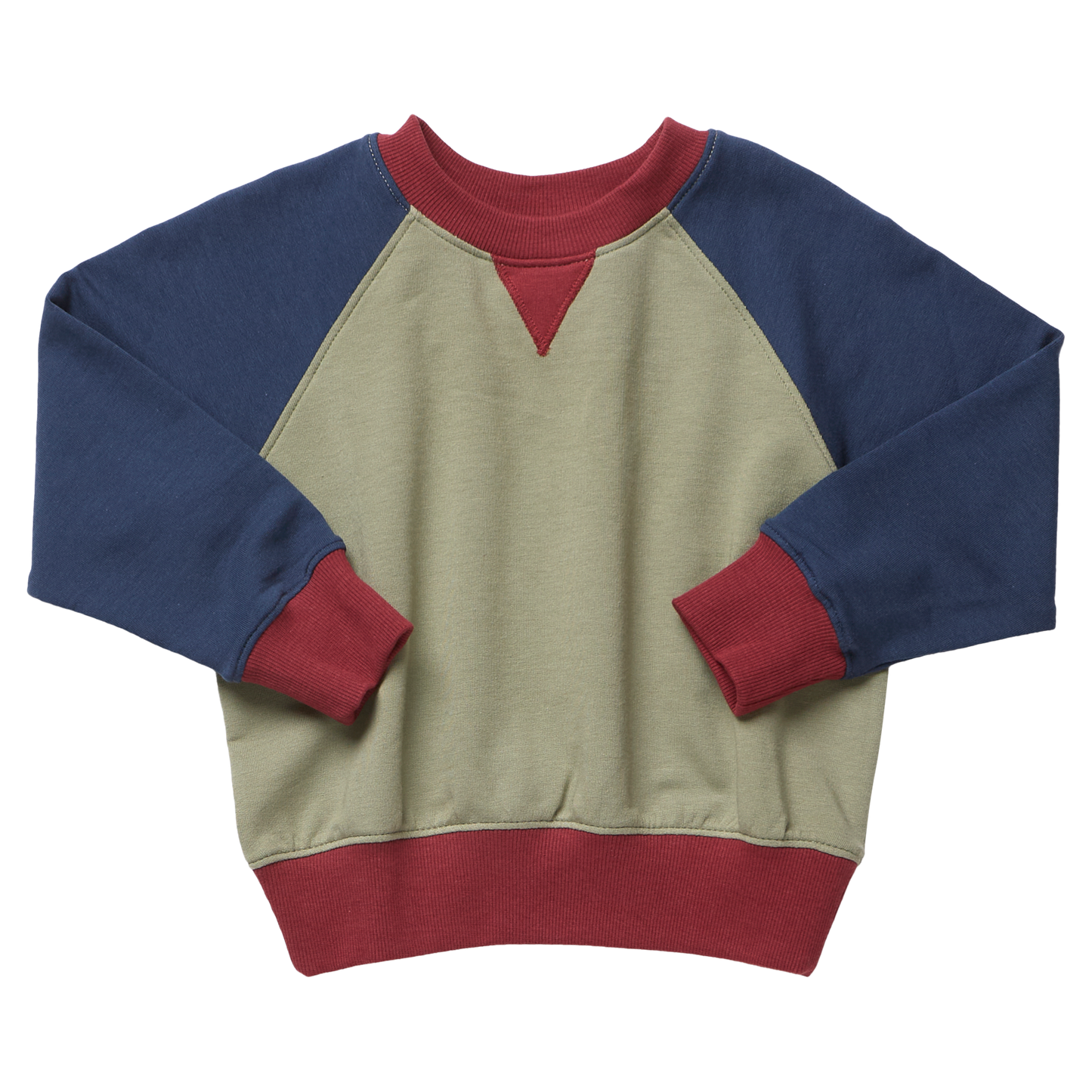 Puzzle Sweatshirt, Green Colorblock