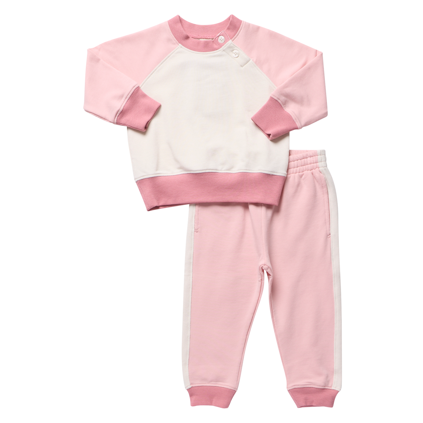 Puzzle Jogger Set, Pink Colorblock