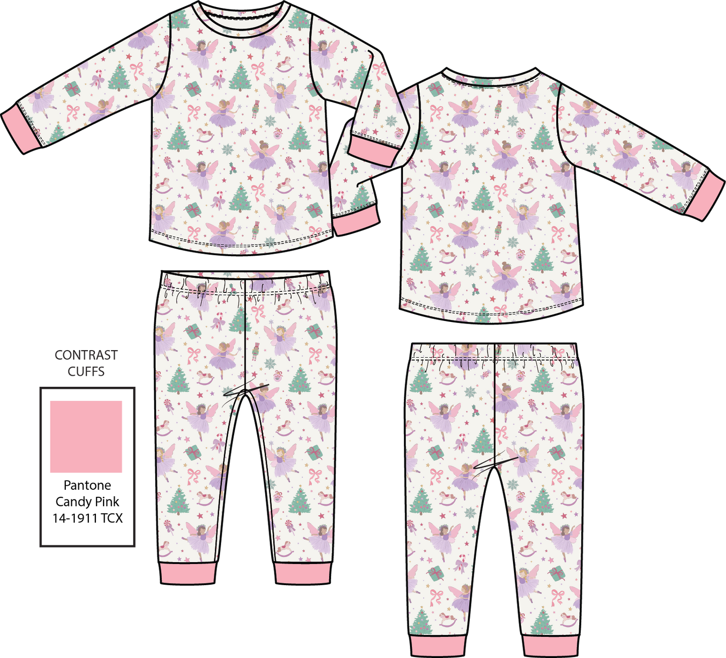 L/S Loungewear Set, Sugar Plum Fairies