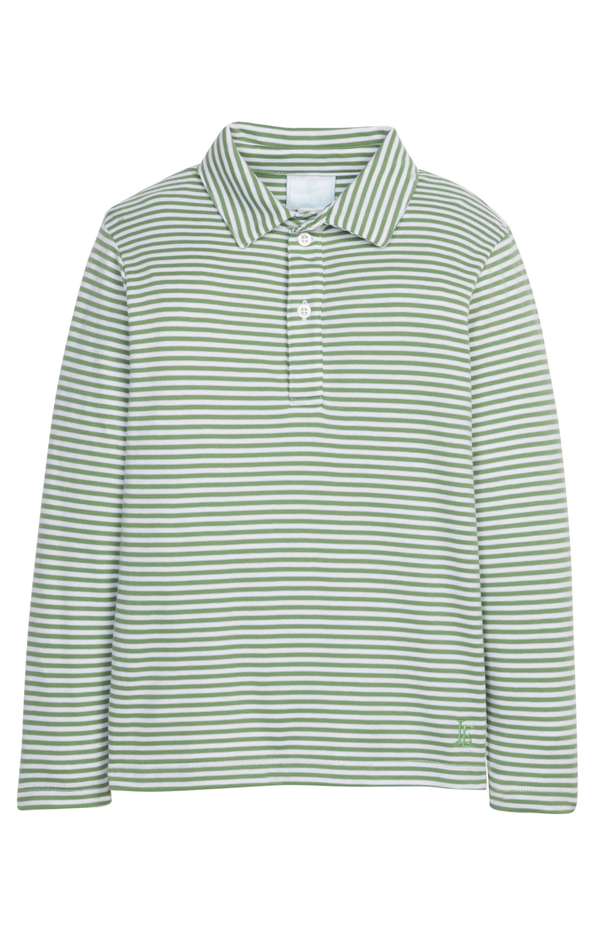 L/S Polo, Watercress Stripe