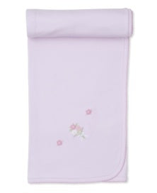 Blanket w/Hand Emb., SCE Flower Bouquets, Pink